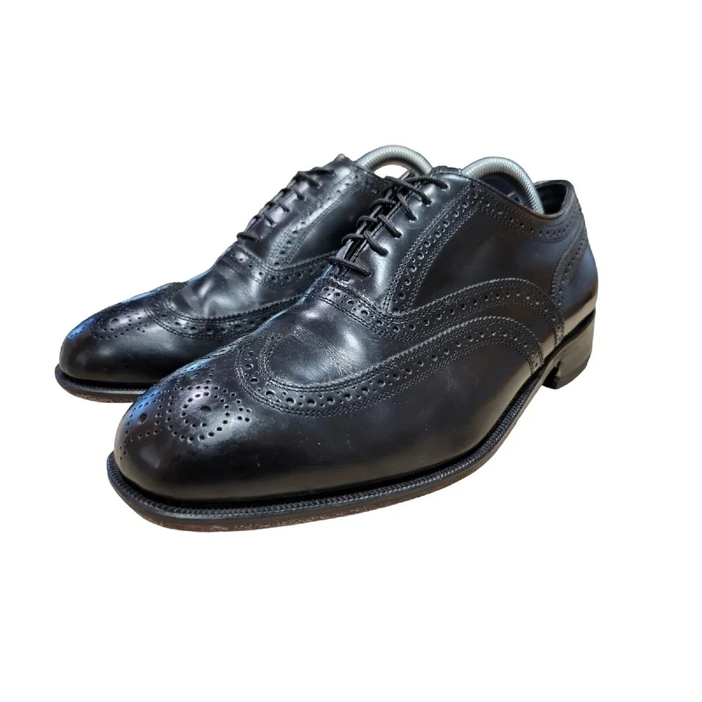 Florsheim Men's Lexington‎ Oxford Wingtip Brogue Dress Shoe Black Sz 9.5 3E
